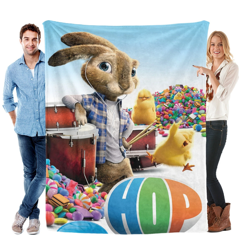 Hop Movie Character Blanket, Cute Easter Bunny Fleece Throw - Walmart.com