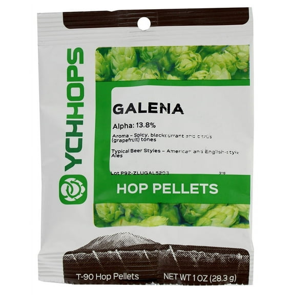 Hop Pellets, Domestic, Galena - 1 OZ Package