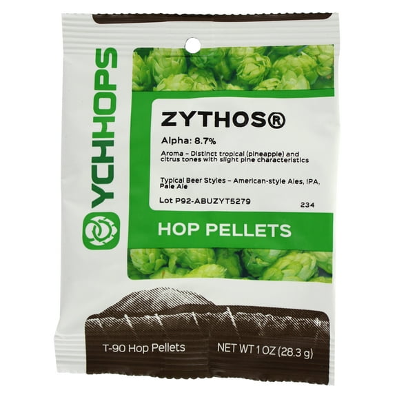 Hop Pellets, Domestic, Zythos - 1 oz