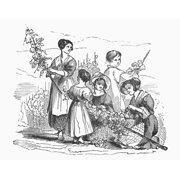 Hop-Picking. /N19Th Century Engraving. Poster Print by  (18 x 24)