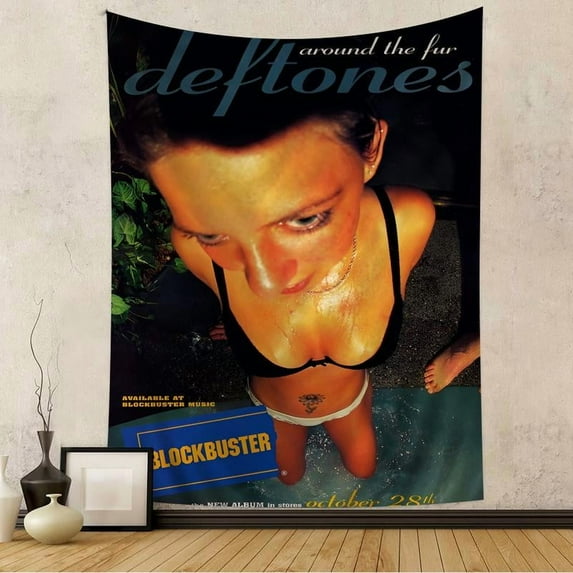 Hop Singer Star Deftones Music Colorful Tapestry Wall Hanging Hanging Tarot Hippie Wall Rugs Dorm Home Decor,Polyester fabric,Birthday/ Valentine's Day