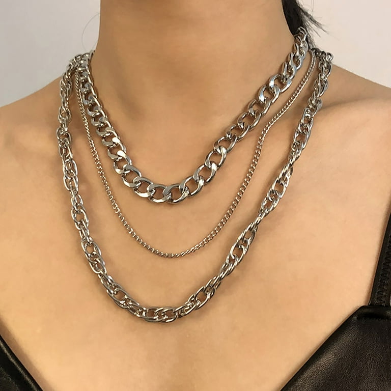 Hop Style Layered Necklace Trendy Jewelry For Men And Women
