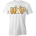 thumbnail image 1 of Hop T-Shirt | Cool Easter White Tee Gift, 1 of 5