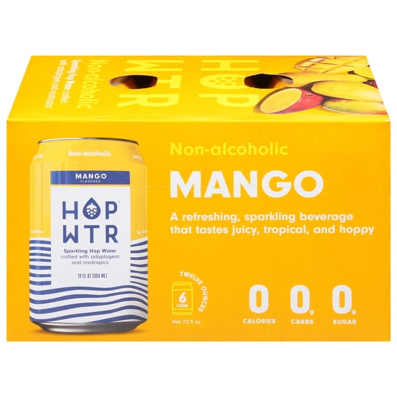 Hop Water - Hop Water Spk Mango 6pk - Case of 4-6/12 FZ
