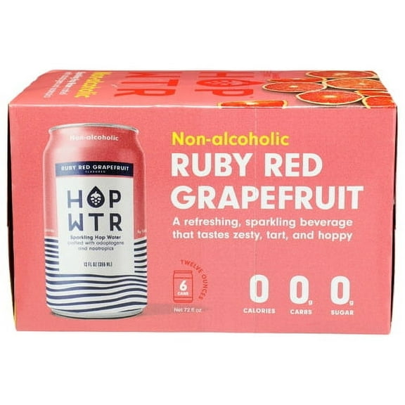 Hop Wtr Ruby Red Grapefruit (6 Pack) 72 fl oz