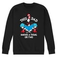 thumbnail image 1 of Hop on Pop - This Dad Knows A Thing Or Two - Men's Crew Neck Fleece Pullover, 1 of 5