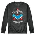 thumbnail image 1 of Hop on Pop - This Dad Knows A Thing Or Two - Men's Crew Neck Fleece Pullover, 1 of 5