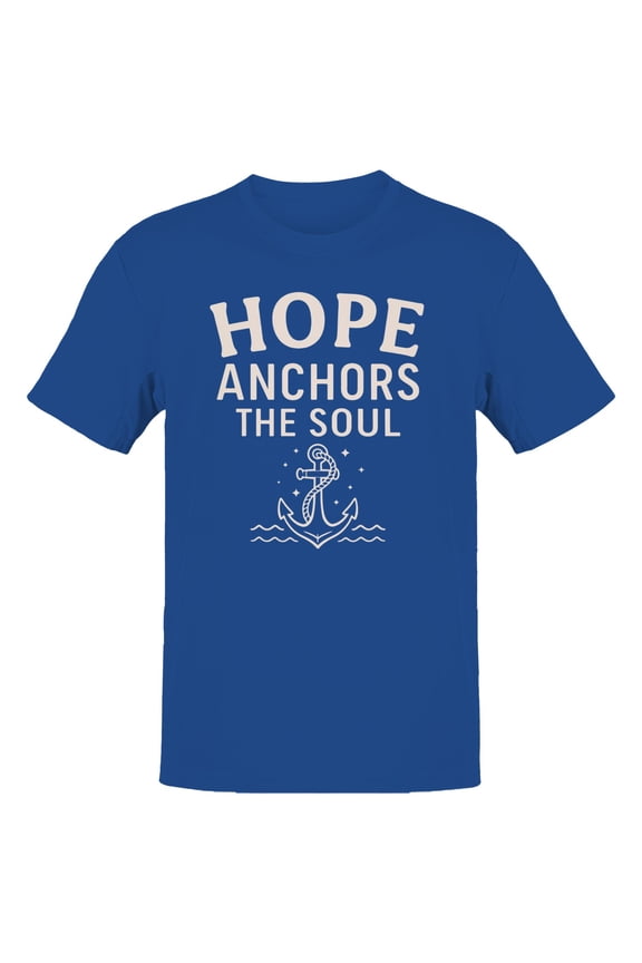 Hope Anchors The Soul Men's Royal Blue T-shirt