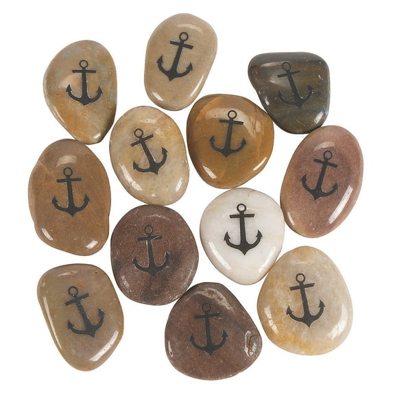 Hope Anchors The Soul Worry Stones - Home Decor - 12 Pieces