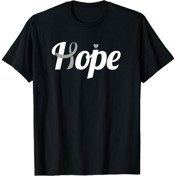 Hope - Brain Cancer Shirt Gift Brain Cancer Awareness Shirt