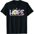 thumbnail image 1 of Hope Brain Tumor Awareness Sunflower Butterfly Grey Ribbon T-Shirt, 1 of 2