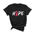 thumbnail image 1 of Hope Breast Cancer Awareness Month T-Shirt, Crewneck, Black, Small, 1 of 4