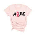 thumbnail image 1 of Hope Breast Cancer Awareness Month T-Shirt, Crewneck, Soft Pink, XS, 1 of 4