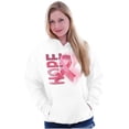 thumbnail image 1 of Hope Breast Cancer Awareness Warrior Women Plus Size Graphic Pullover Hoodie Brisco Brands 2X, 1 of 4