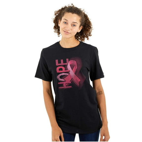 Hope Breast Cancer Awareness Warrior Women's Plus Size Graphic Tee Brisco Brands 3X
