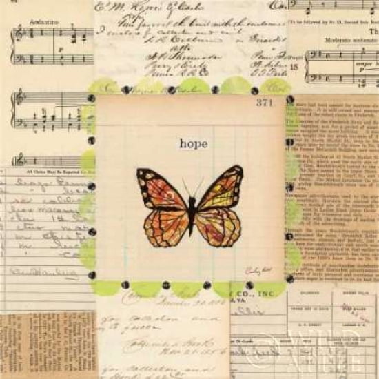 Hope Butterfly Canvas Art - Courtney Prahl (24 x 24)