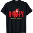 thumbnail image 1 of Hope Butterfly Red Ribbon AIDS/HIV Awareness Month Day Gift T-Shirt, 1 of 2
