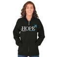 thumbnail image 1 of Hope Dove Christian Bible Zip Hoodie Sweatshirt Women Brisco Brands S, 1 of 5