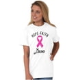 thumbnail image 1 of Hope Faith love Breast Cancer Ribbon Women's Graphic T Shirt Tees Brisco Brands L, 1 of 6