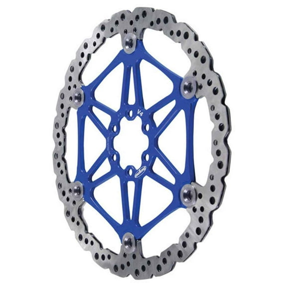 Hope Floating Disc Brake Rotor - 180mm, 6-Bolt, Blue