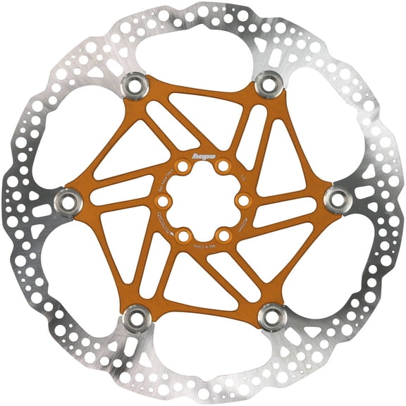 Hope Floating Disc Brake Rotor - 220mm, 6-Bolt, Orange