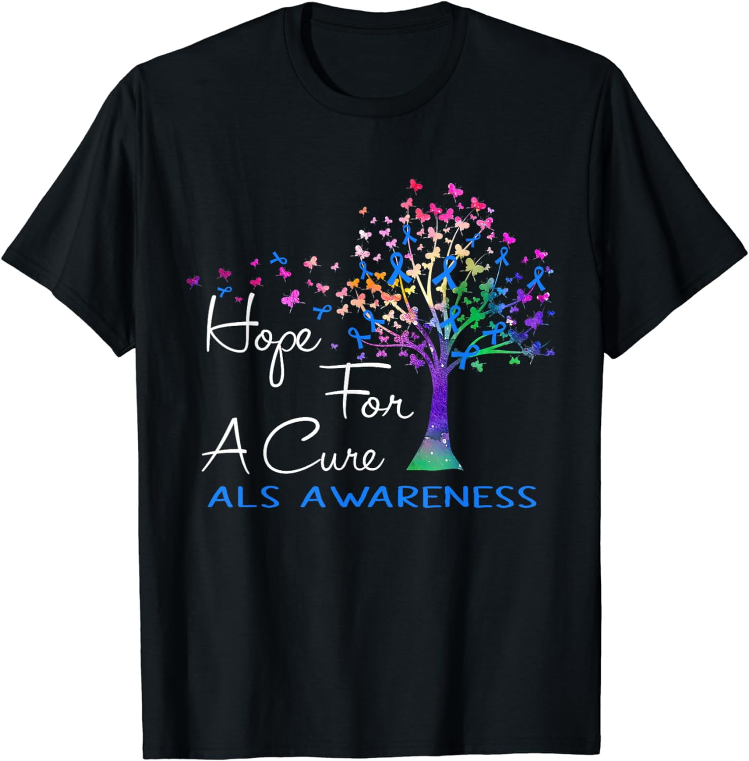 Hope For A Cure ALS Awareness Tree Ribbon TShirt