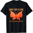 thumbnail image 1 of Hope For A Cure MS Multiple Sclerosis Awareness Butterfly T-Shirt Black Large, 1 of 4