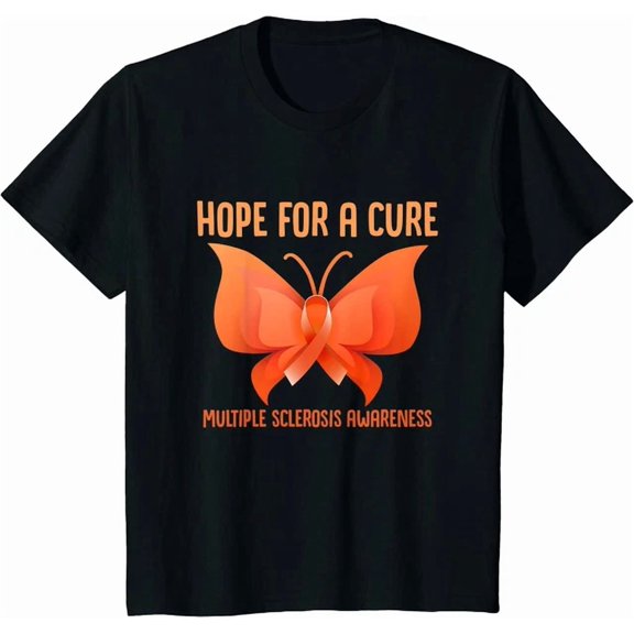 Hope For A Cure Ms Multiple Sclerosis Butterfly Unisex S-5XL T-Shirt