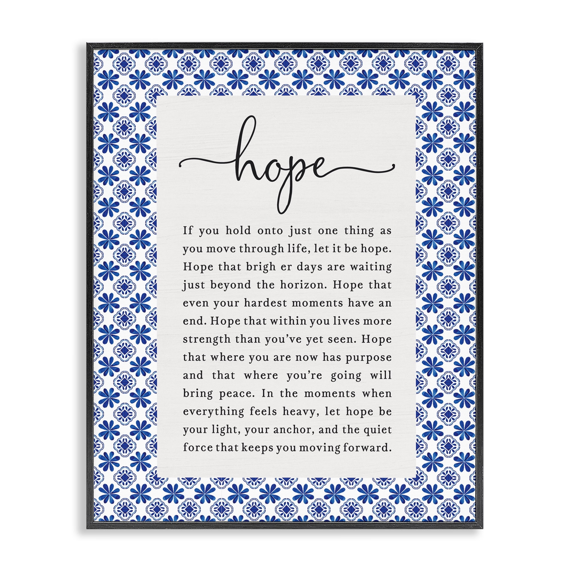 Hope For Brighter Days Black Framed Giclee Art, design by Lettered and Lined