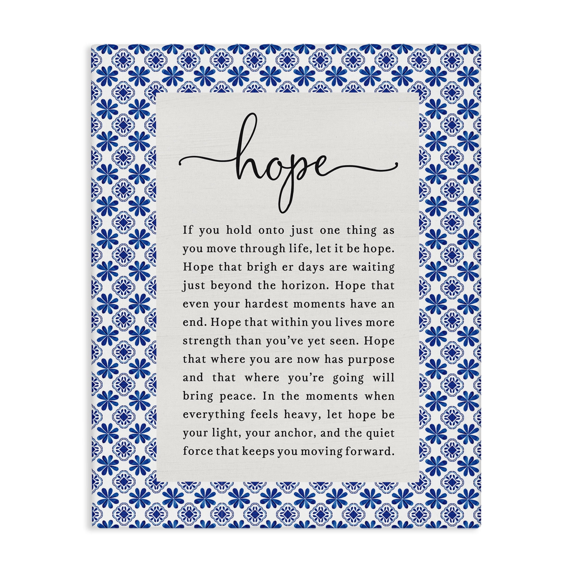 Hope For Brighter Days Canvas Wall Art, design by Lettered and Lined