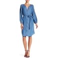 thumbnail image 1 of Hope & Harlow Embroidered Tencel Dress with Tie, Chambray - 10, 1 of 3