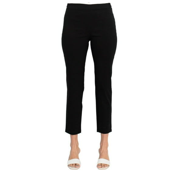 Hope  Harlow Mid Waist Side Button Millennium Ankle Pants by Curated Brands