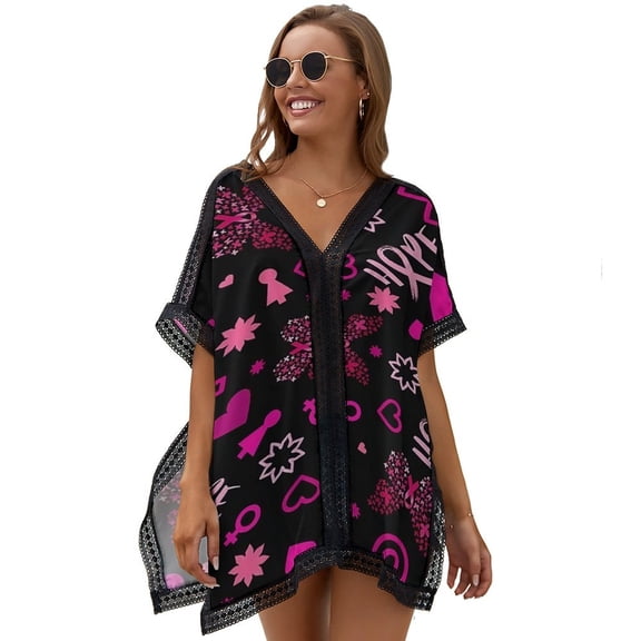 Hope Heals Awareness Women's Swimsuit Coverup Summer Beach Cover Up Bathing Suit Dress