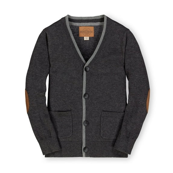 Hope & Henry Boys' Long Sleeve Classic Cotton Cardigan Sweater