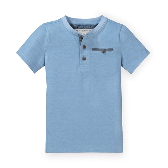 Hope & Henry Boys' Short Sleeve Henley Tee