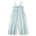 thumbnail image 1 of Hope & Henry Girls' Blue Striped Jumpsuit, 1 of 4