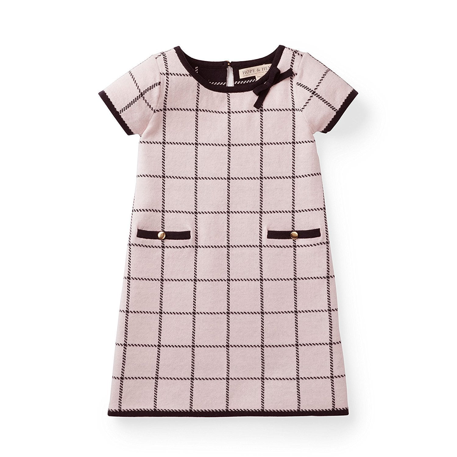 Plaid Jacquard Knit Dress