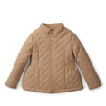 thumbnail image 1 of Hope & Henry Girls' Quilted Barn Jacket | Khaki, 1 of 3