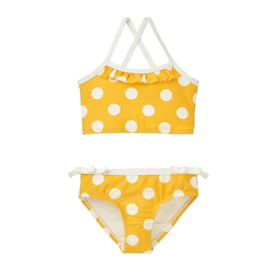 Hope & Henry Girls' Ruffle Bikini Swim Set