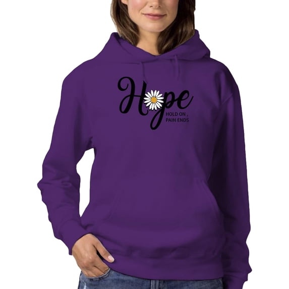 Hope Hold On Pain Ends Hoodie Women -Image by Shutterstock, Female XX-Large