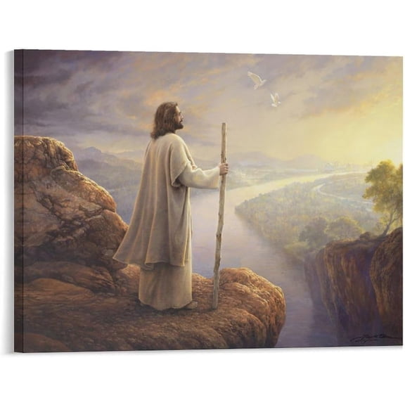 Hope on The Horizon by Greg Olsen Painter Wall Art Poster Painting On Canvas Wall Art Poster Scroll Picture Frame Print Living Room Walls Decor Home 08x10inch(20x25cm)