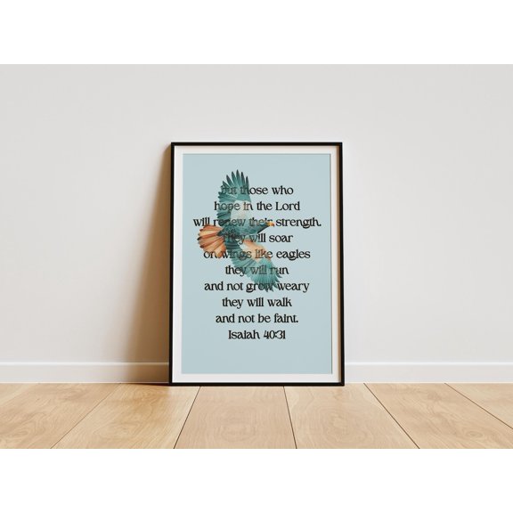 Hope In The Lord Eagle Scripture Wall Art Home Decor
