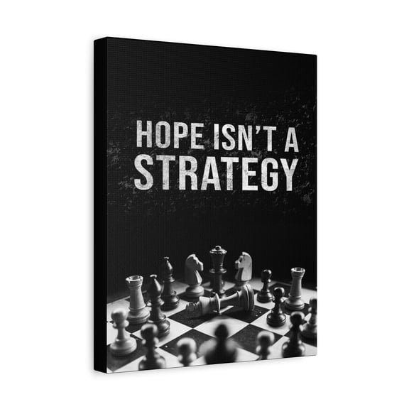 Hope Isn't A Strategy Wall Street Trading Quote-Money Motivation Wall Art