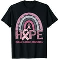 thumbnail image 1 of Hope Leopard Rainbow Breast Cancer Awareness T-Shirt, 1 of 2