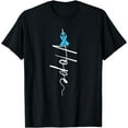 thumbnail image 1 of Hope Light Blue Ribbon Survivor Prostate Cancer Awareness T-Shirt, 1 of 4
