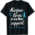 thumbnail image 1 of Hope Love Cure Support Prostate Cancer Awarness T-Shirt, 1 of 4