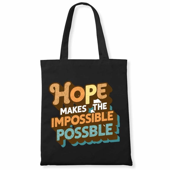 Hope Makes The Impossible Possible Pumpkin Fall Thanksgiving Canvas Bag 1Pc