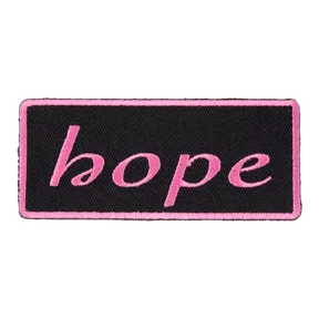 Hope Pink & Black Patch, Inspirational Ladies Patches