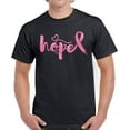 thumbnail image 1 of Hope Pink Ribbon Breast Cancer Awareness TShirt for Men Awareness Mens T-Shirt - S M L XL 2XL 3XL 4XL 5XL Graphic Tee - Support Gift Top Shirt for Him, 1 of 2
