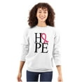thumbnail image 1 of Hope Pink Ribbon Breast Cancer BCA Women Crewneck Sweatshirt Brisco Brands L, 1 of 6